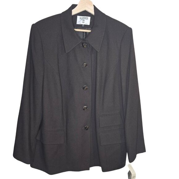 Kasper II Brown Button Front Blazer Size 18W NWT Career Wear [0315] - Picture 1 of 9